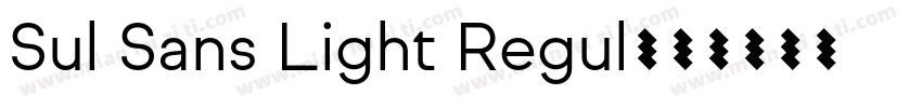 Sul Sans Light Regul字体转换